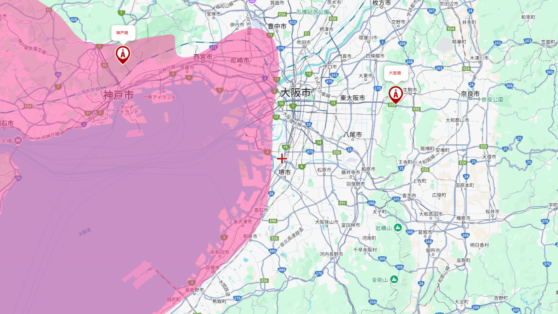 堺市の電波事情